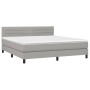 Cama box spring con colchón tela gris claro 180x200 cm de , Camas y somieres - Ref: Foro24-3140153, Precio: 533,79 €, Descuen...