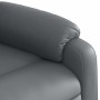 Sillón reclinable eléctrico de cuero sintético gris en Sillones | Comprar online en Foru.es