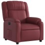 Sillón reclinable eléctrico de cuero sintético rojo tinto en Sillones | Comprar online en Foru.es