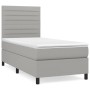 Cama box spring con colchón tela gris claro 90x200 cm de , Camas y somieres - Ref: Foro24-3141825, Precio: 344,52 €, Descuent...