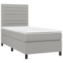 Cama box spring con colchón tela gris claro 90x200 cm de , Camas y somieres - Ref: Foro24-3141825, Precio: 344,52 €, Descuent...