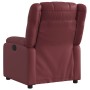 Sillón reclinable eléctrico de cuero sintético rojo tinto en Sillones | Comprar online en Foru.es