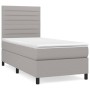 Cama box spring con colchón tela gris claro 100x200 cm de , Camas y somieres - Ref: Foro24-3141833, Precio: 331,33 €, Descuen...