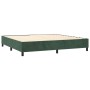 Cama box spring con colchón terciopelo verde oscuro 200x200 cm de , Camas y somieres - Ref: Foro24-3143106, Precio: 699,33 €,...