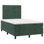 Cama box spring con colchón terciopelo verde oscuro 120x200 cm de , Camas y somieres - Ref: Foro24-3143076, Precio: 451,81 €,...