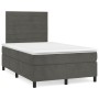 Cama box spring con colchón terciopelo gris oscuro 120x200 cm de , Camas y somieres - Ref: Foro24-3143074, Precio: 391,39 €, ...