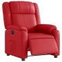 Sillón reclinable eléctrico de cuero sintético rojo en Sillones | Comprar online en Foru.es