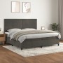 Cama box spring con colchón terciopelo gris oscuro 200x200 cm de , Camas y somieres - Ref: Foro24-3143104, Precio: 584,77 €, ...