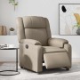 Sillón reclinable eléctrico de cuero sintético color capuchino en Sillones | Comprar online en Foru.es