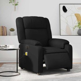 Sillón de masaje reclinable eléctrico cuero sintético negro en Sillones | Comprar online en Foru.es