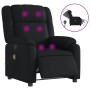 Sillón de masaje reclinable eléctrico cuero sintético negro en Sillones | Comprar online en Foru.es