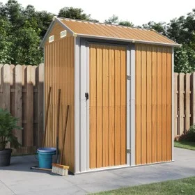 Cobertizo jardín acero galvanizado marrón claro 192x152,5x237cm de , Cobertizos - Ref: Foro24-364533, Precio: 272,35 €, Descu...