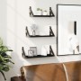 Estantes de pared 3 pzas madera de ingeniería negro de , Estantes y estanterías - Ref: Foro24-836318, Precio: 21,15 €, Descue...