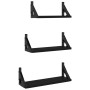 Estantes de pared 3 pzas madera de ingeniería negro de , Estantes y estanterías - Ref: Foro24-836318, Precio: 21,15 €, Descue...