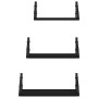 Estantes de pared 3 pzas madera de ingeniería negro de , Estantes y estanterías - Ref: Foro24-836318, Precio: 21,15 €, Descue...