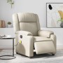 Sillón de masaje reclinable eléctrico cuero sintético crema en Sillones | Comprar online en Foru.es