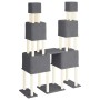 Rascador para gatos con postes de sisal gris oscuro 199 cm en Mobiliario para gatos | Comprar online en Foru.es