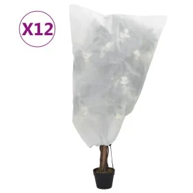Cubiertas para plantas con cordón 12 uds 70 g/m² 0,8x0,8 m de , Accesorios de jardinería - Ref: Foro24-3203545, Precio: 23,62...