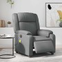 Sillón de masaje reclinable eléctrico cuero sintético gris en Sillones | Comprar online en Foru.es