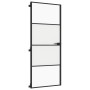 Puerta interior delgada negra vidrio y aluminio 83x201,5 cm de , Puertas para el hogar - Ref: Foro24-155118, Precio: 239,41 €...