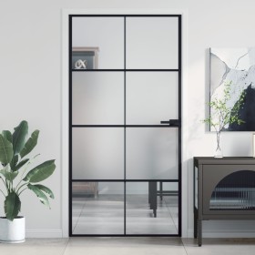 Puerta interior delgada negra vidrio y aluminio 102,5x201,5 cm de , Puertas para el hogar - Ref: Foro24-155130, Precio: 225,5...