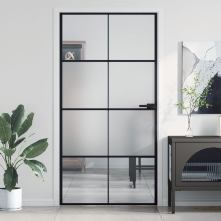 Puerta interior delgada negra vidrio y aluminio 102,5x201,5 cm de , Puertas para el hogar - Ref: Foro24-155130, Precio: 225,5...