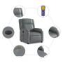 Sillón de masaje reclinable eléctrico cuero sintético gris en Sillones | Comprar online en Foru.es