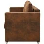 vidaXl Sofa de 2 plazas 137x73x82 cm piel de ante artificial de vidaXL, Sofás - Ref: Foro24-244702, Precio: 402,82 €, Descuen...