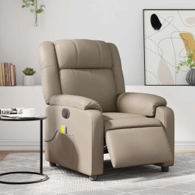 Sillón reclinable de masaje eléctrico cuero sintético capuchino en Sillones | Comprar online en Foru.es