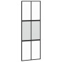 Puerta corredera vidrio templado y aluminio negra 76x205 cm de , Puertas para el hogar - Ref: Foro24-155210, Precio: 148,08 €...