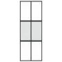 Puerta corredera vidrio templado y aluminio negra 76x205 cm de , Puertas para el hogar - Ref: Foro24-155210, Precio: 146,20 €...