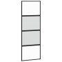 Puerta corredera vidrio templado y aluminio negra 76x205 cm de , Puertas para el hogar - Ref: Foro24-155219, Precio: 189,10 €...