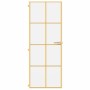Puerta de interior dorada vidrio templado y aluminio 76x201,5cm de , Puertas para el hogar - Ref: Foro24-155140, Precio: 187,...