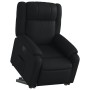 Sillón reclinable elevable cuero artificial negro en Sillones | Comprar online en Foru.es