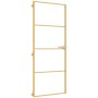 Puerta de interior dorada vidrio templado y aluminio 83x201,5cm de , Puertas para el hogar - Ref: Foro24-155137, Precio: 202,...