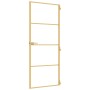 Puerta de interior dorada vidrio templado y aluminio 83x201,5cm de , Puertas para el hogar - Ref: Foro24-155137, Precio: 202,...