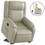 Sillón reclinable elevable cuero artificial color crema en Sillones | Comprar online en Foru.es