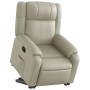 Sillón reclinable elevable cuero artificial color crema en Sillones | Comprar online en Foru.es