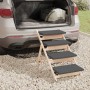 Escalera para perros madera maciza de abeto gris 105x47 cm de , Escalones y rampas para mascotas - Ref: Foro24-172420, Precio...