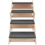 Escalera para perros madera maciza de abeto gris 105x47 cm de , Escalones y rampas para mascotas - Ref: Foro24-172420, Precio...