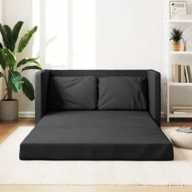 Sofá cama de suelo 2 en 1 tela negro 112x174x55 cm de , Sofás - Ref: Foro24-353966, Precio: 239,19 €, Descuento: %