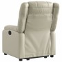 Sillón reclinable elevable cuero artificial color crema en Sillones | Comprar online en Foru.es