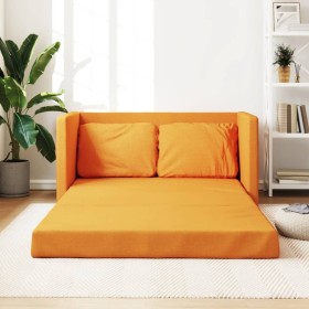 Sofá cama de suelo 2 en 1 tela amarillo oscuro 112x174x55 cm de , Sofás - Ref: Foro24-353972, Precio: 190,76 €, Descuento: %