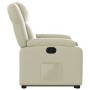 Sillón reclinable elevable cuero artificial color crema en Sillones | Comprar online en Foru.es