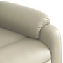Sillón reclinable elevable cuero artificial color crema en Sillones | Comprar online en Foru.es