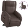 Sillón reclinable elevable cuero sintético marrón en Sillones | Comprar online en Foru.es