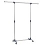 Perchero ajustable acero inoxidable 165x44x150 cm plateado de vidaXL, Organizadores de vestidores y perchas de barra - Ref: F...