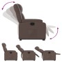 Sillón reclinable elevable cuero sintético marrón en Sillones | Comprar online en Foru.es