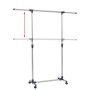 Perchero ajustable acero inoxidable 165x44x150 cm plateado de vidaXL, Organizadores de vestidores y perchas de barra - Ref: F...