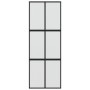 Puerta corredera vidrio templado y aluminio negra 76x205 cm de , Puertas para el hogar - Ref: Foro24-155207, Precio: 208,85 €...